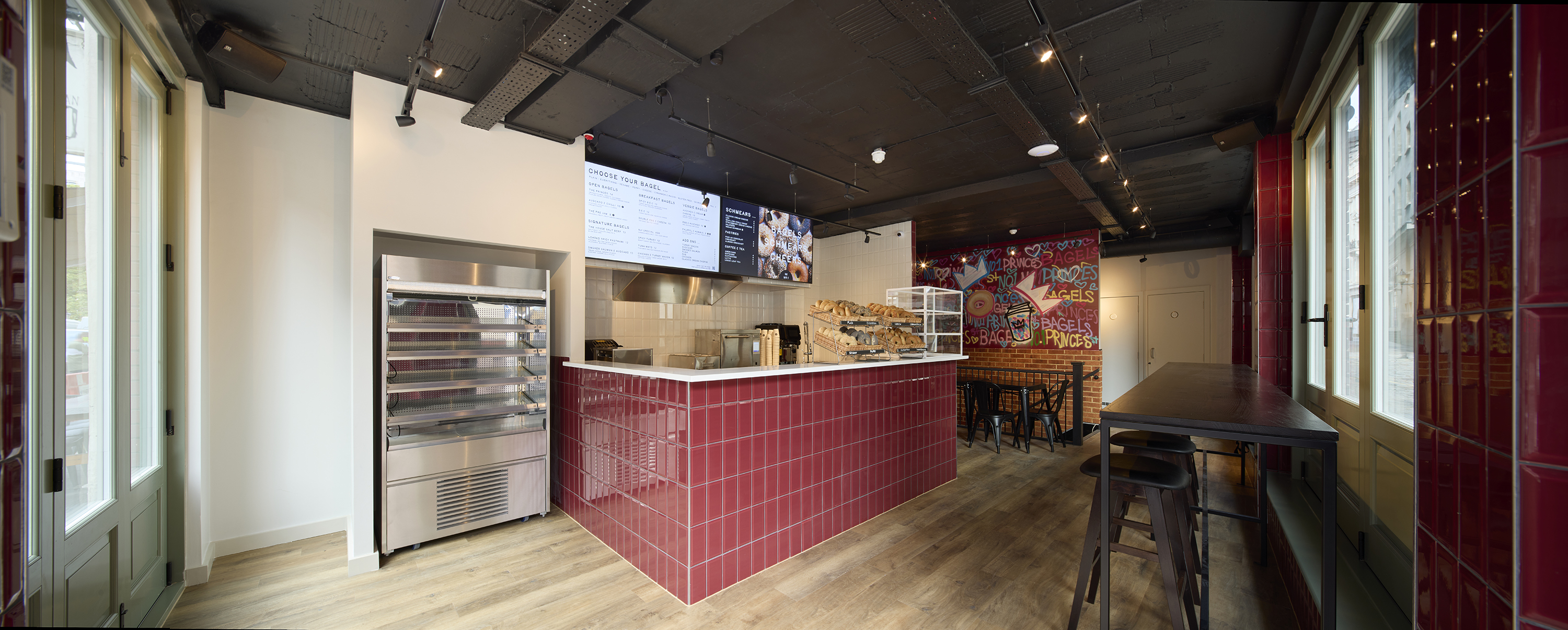 Inside the No.1 Princes St bagel shop